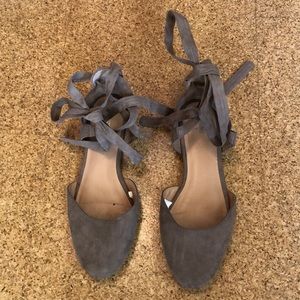 Lace up flats